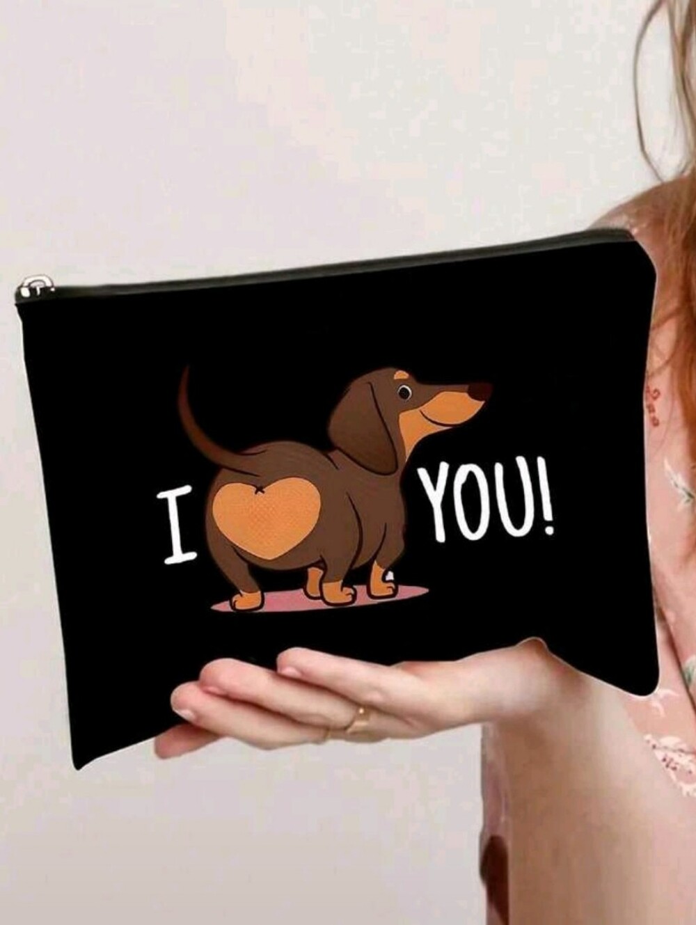 NIP: DACHSHUND "I ❤️ YOU" POUCH - Picture 4 of 5